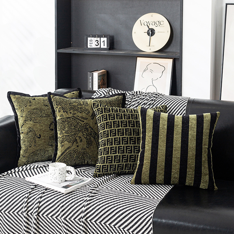 Nórdico moderno jacquard almohada sofá sala de estar almohada modelo de sala de hotel almohada cubierta mayorista