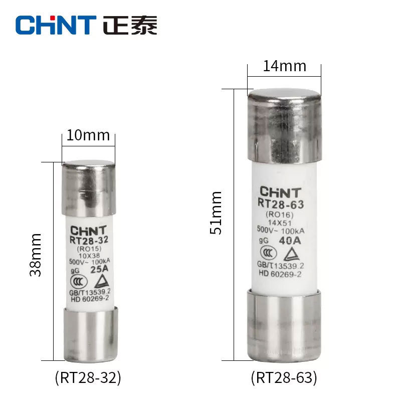 Chint ヒューズ コア ヒューズ シート RT28 ヒューズ 6A10A16A20A32A63A ヒューズ RO15 コア|undefined
