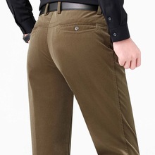 2025新款灯芯绒裤子男中老年秋冬厚款男裤品牌男士直筒休闲裤长裤