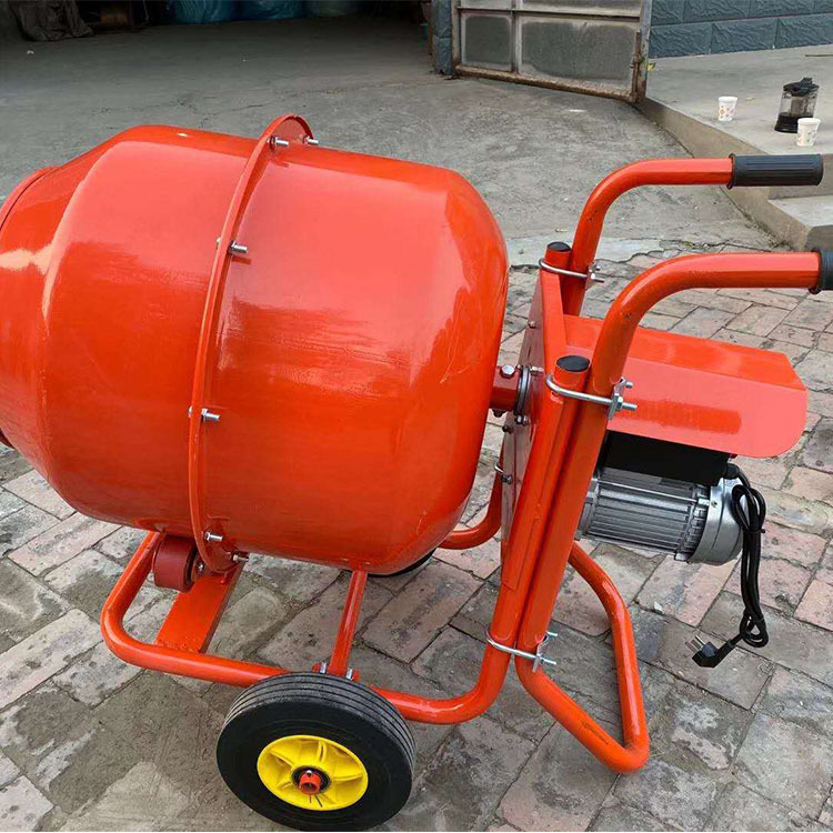 小型手推式滚筒搅拌机 400L型移动滚轮支架式搅拌设备 泽邦搅拌机