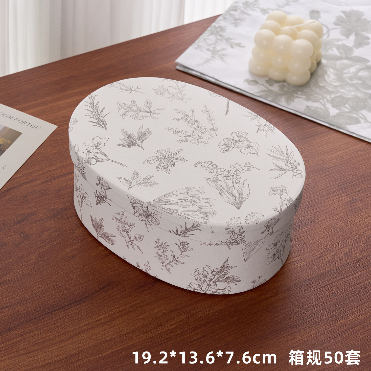 Caja de regalo de souvenirs Caja ovalada Embalaje para hornear Caja de regalo de tiramisú de caramelo Caja de regalo del día de la madre del día de la enfermera