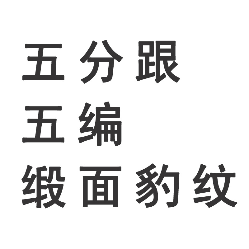 Five points and five pieces (satin leopard print)