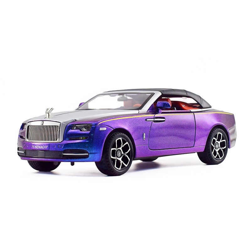 Coche de juguete de aleación a escala 1:24 con sonido y luz, coche de aleación grande para niños, pieza de exhibición premium, venta al por mayor.