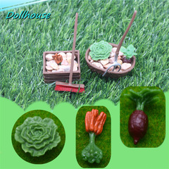 Dollhouse娃娃屋仿真農具模型配件 仿真蔬菜 迷你鋤具 微縮場景