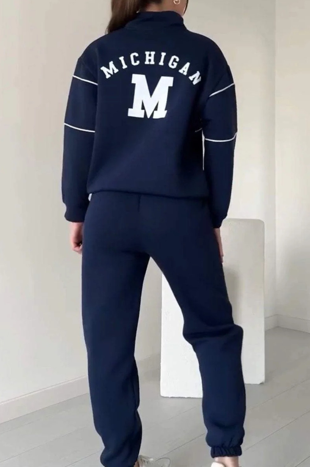 Damenbekleidung Herbst und Winter neue Sweatshirt Brief Langarmhose lässiger Sportanzug_voghion.com