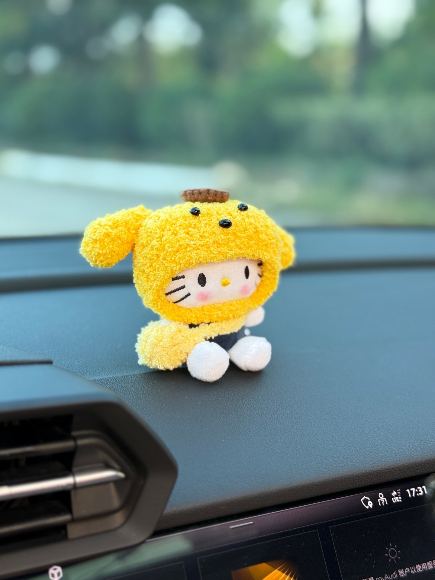 Cartoon Plush Cute Doll Car Ornaments 2025 New Car Dashboard Center Console Car Interior Decorations