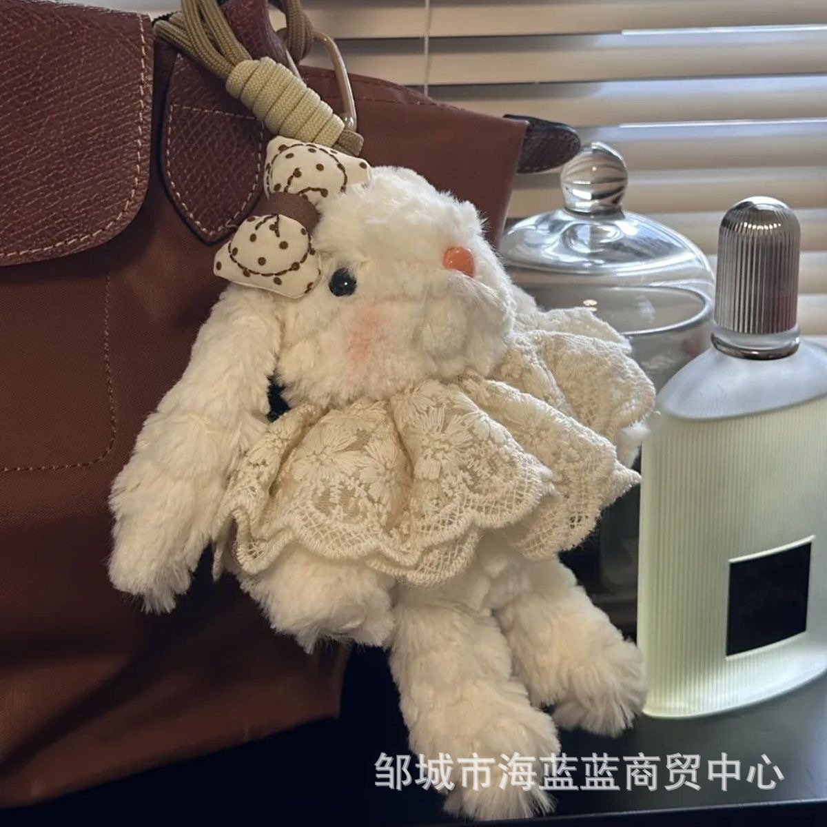 Cute Lop-Eared Rabbit Plush Yummy Rabbit Toy New Year Doll Doll Keychain Bag Pendant Bestie Gift