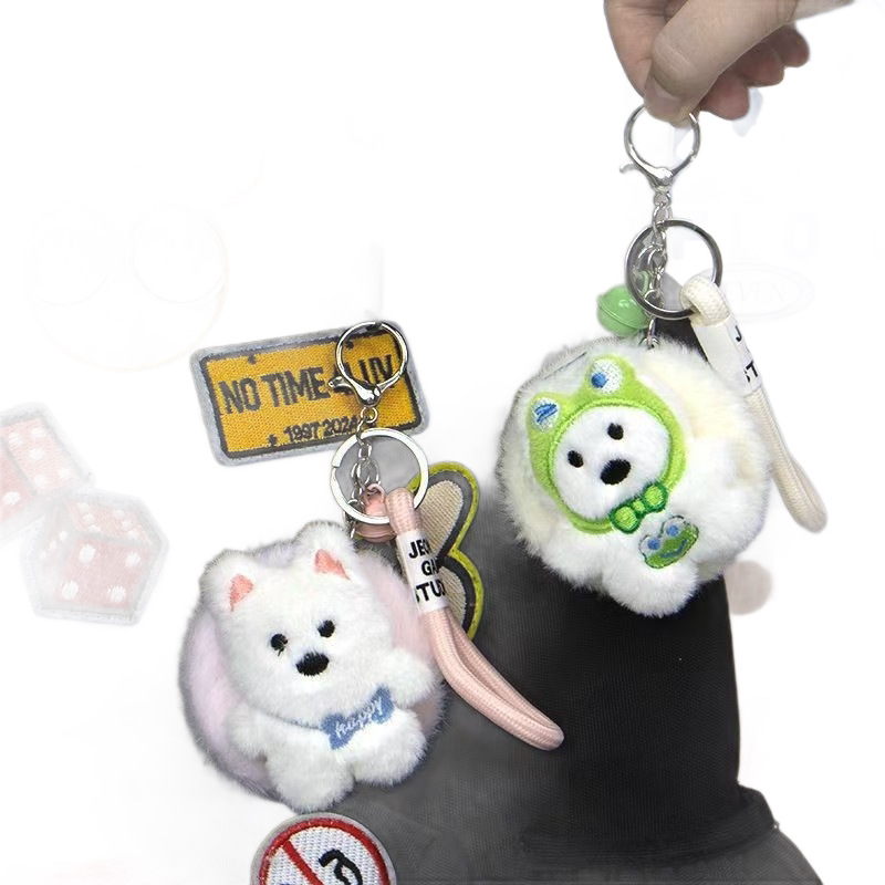 Espejo de Maquillaje Portátil de Felpa de ABS y Peluche Corto Multifuncional para Bolso image 4