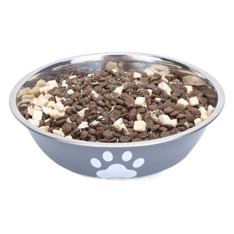 Новая миска для домашних животных большой емкости для корма для собак, миска для собак с защитой от опрокидывания из нержавеющей стали, товары для средних и больших домашних животных
