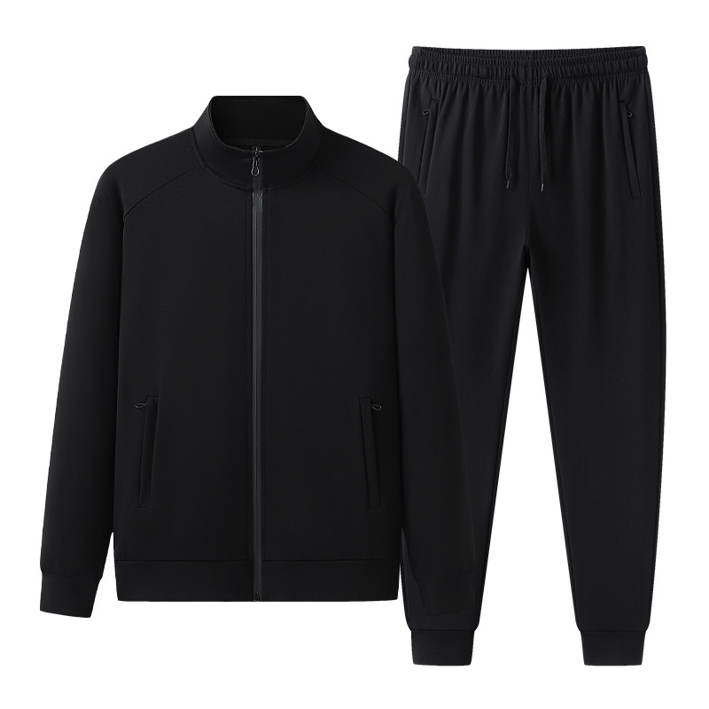 Trajes deportivos transfronterizos primavera y otoño hombres trajes casuales chaqueta de hombre con camisetas de cuello de hombre de moda de tamaño grande