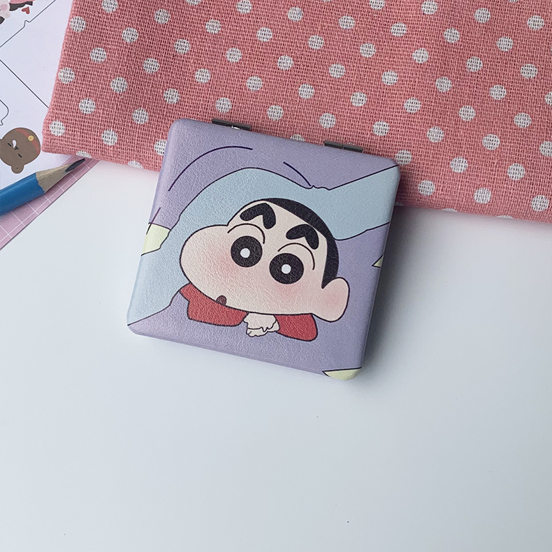 Crayón pequeño nuevo espejo de fábrica directamente para portátil plegable espejo de maquillaje estudiantes de mano comedor lindos bolsos nuevos