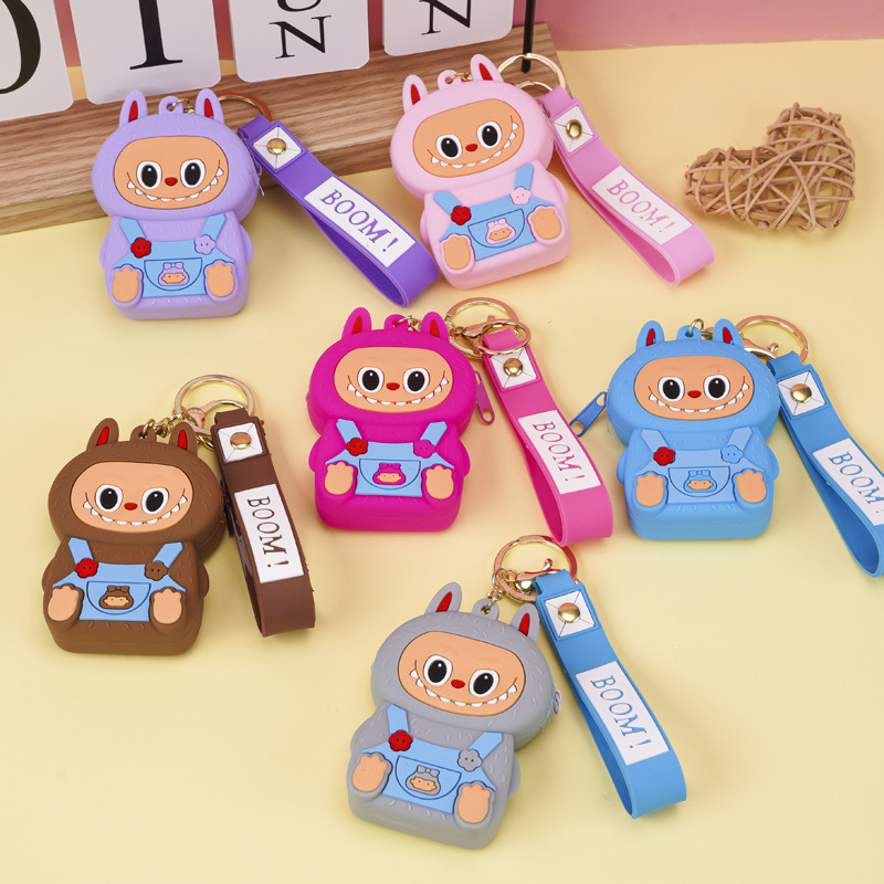メーカーが生産するネズミ駆除パイオニアラブブキーホルダーペンダントシリコンバッグかわいい子供用小銭入れ|undefined
