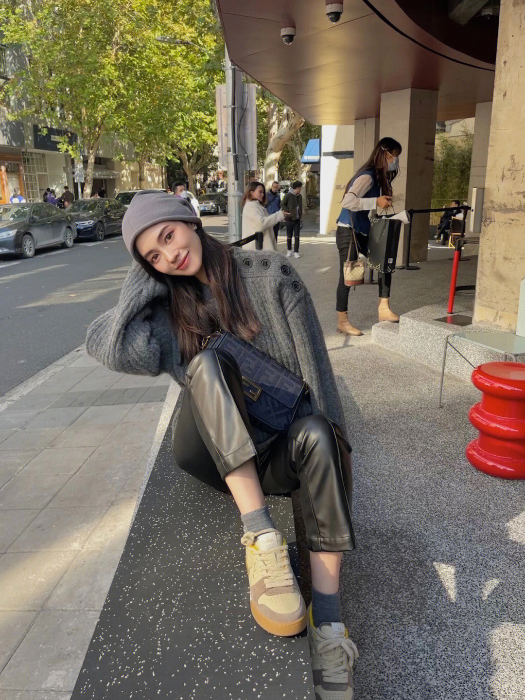 Giày sneaker nam cổ cao phong cách đơn giản dễ phối — Giày thể thao FF cổ cao màu be chi tiết 15