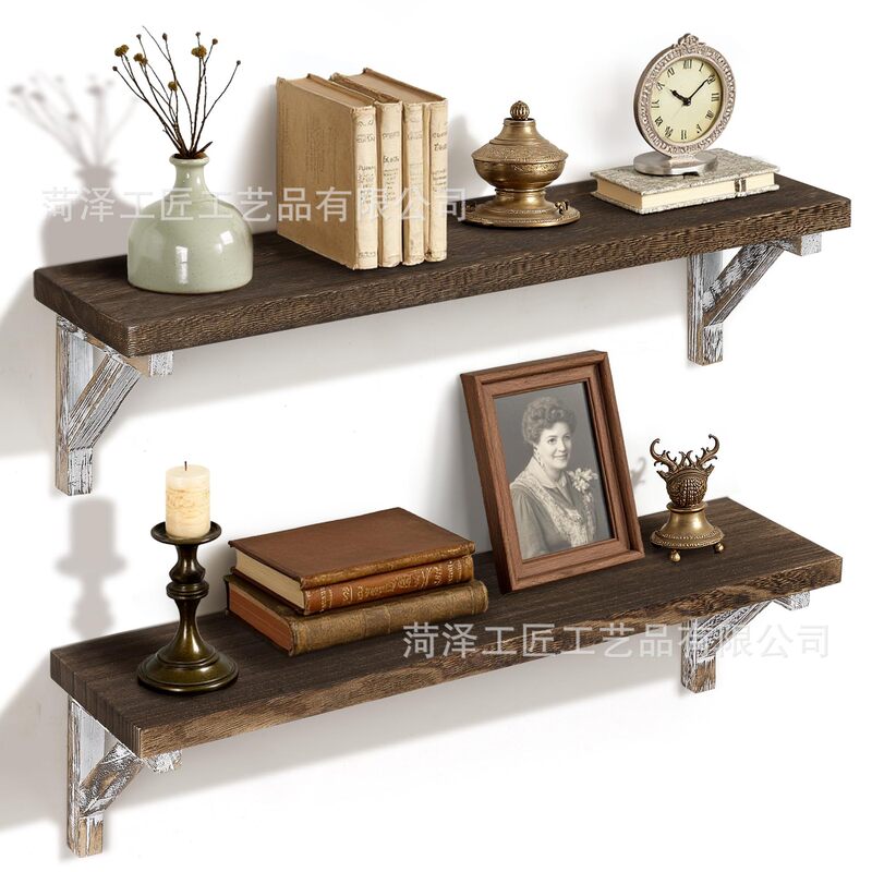 Wooden Suspended Partition Wall Rack Bathroom Wall Storage Rack Storage Rack Bathroom Paper Towel Rack Kitchen Organization Rack