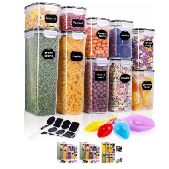 Transfronterizo en stock PP crisper sellado tarro refrigerador Cocina Comida tarro granos almacenamiento tarro snack almacenamiento