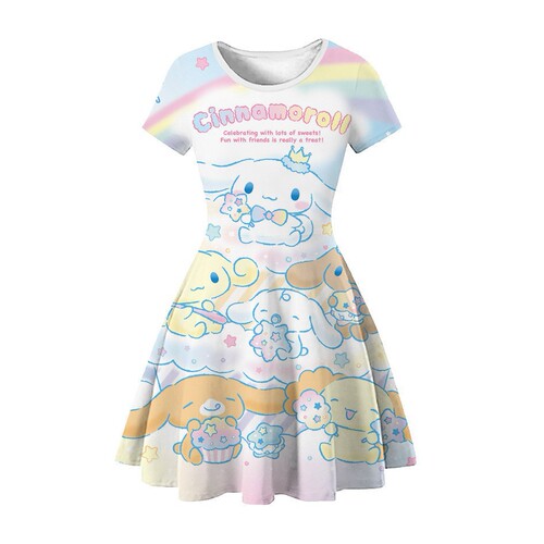 Hello Kitty Children's Dress for Girls, for Girls and Middle Children, Baby Bodysuit Dress, New Princess Dress
