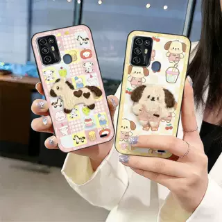 适用中兴手机壳毛绒卡通创意可爱布贴情侣青春个性纯色全包边3D