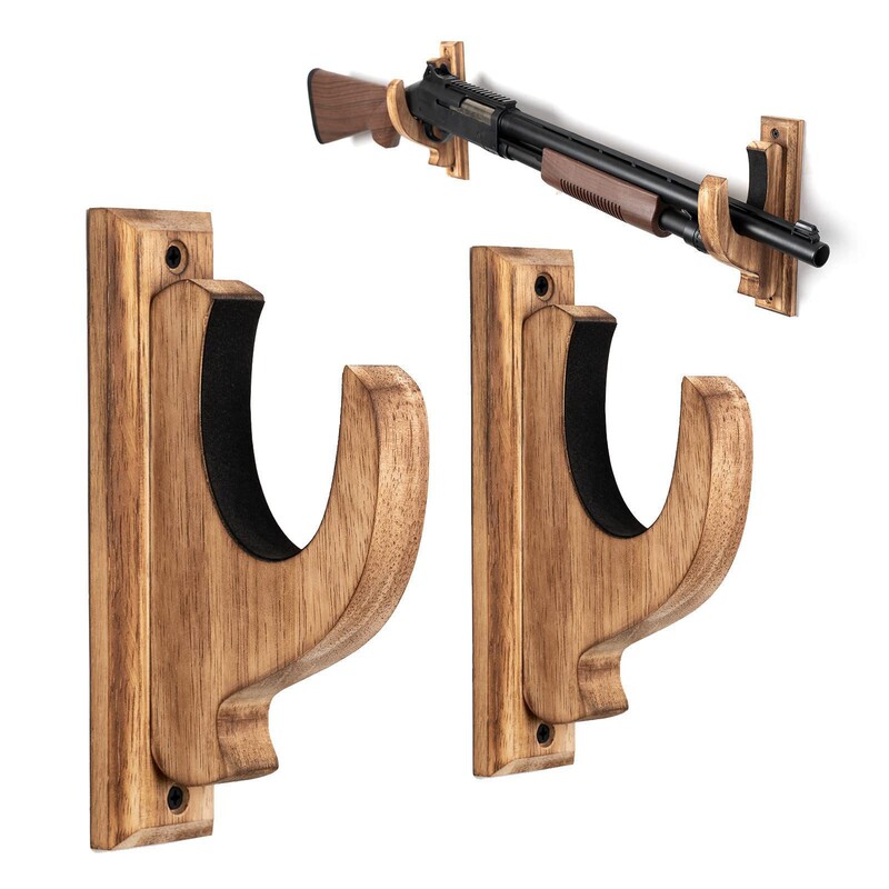 Cross-border Wooden Wall Gun Toy Rack Home Wall Mounted Shotgun Rifle Storage Rack Wooden Wall Sword Bow Rack