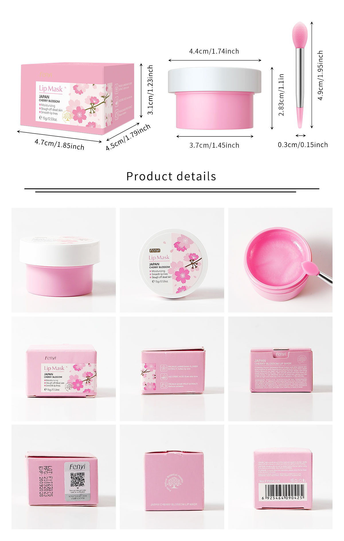 Cross-border Fenyi Japanese Cherry Blossom Lip Mask 15g Hydrating, Moisturizing and Nourishing Lip Beautifying Skin care lip Mask wholesale undefined