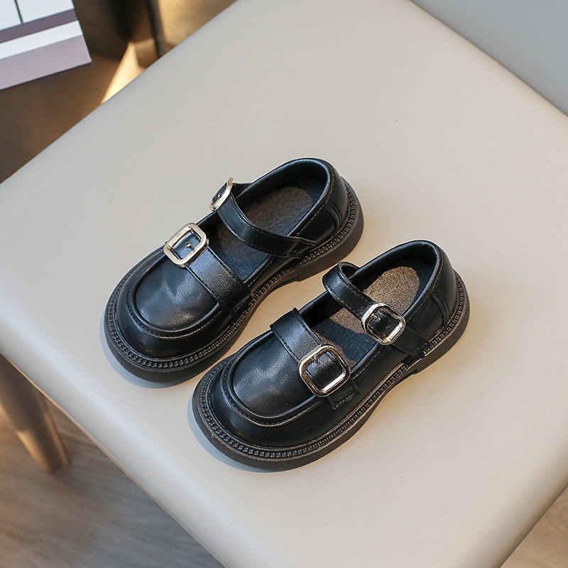 Zapatos de cuero para niñas 2026 primavera y otoño nuevos zapatos de rendimiento de suela suave para niños zapatos princesa de moda británica zapatos de moda