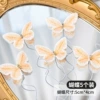 White materials set with butterfly, with embroidery