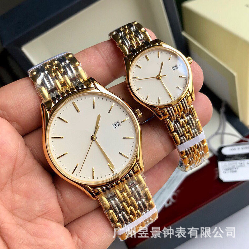 AliExpress Langjia Lvya Series Watch Room Gold Steel Belt for Men and Women Shi Ying Couple Watch Source Factory