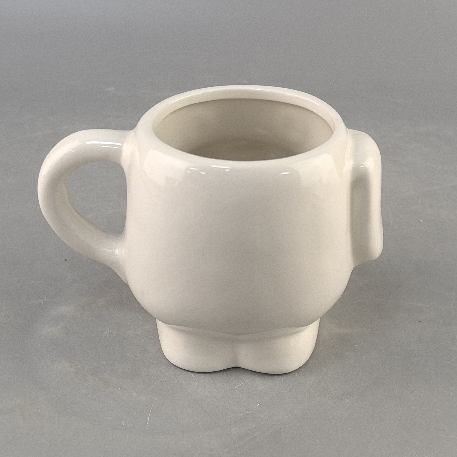 Taza de cerámica 3D estereoscópica de perro de manchas, taza de marca roja, taza de agua práctica