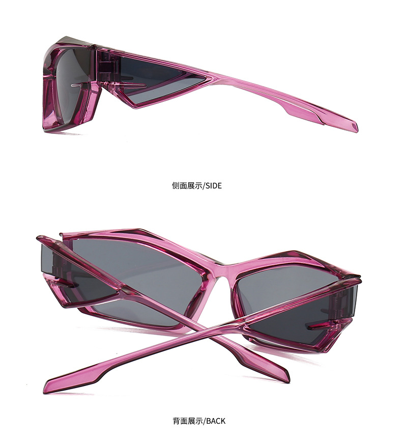 Fashion Color Block Pc Special-shaped Mirror Patchwork Full Frame Men's Sunglasses display picture 9