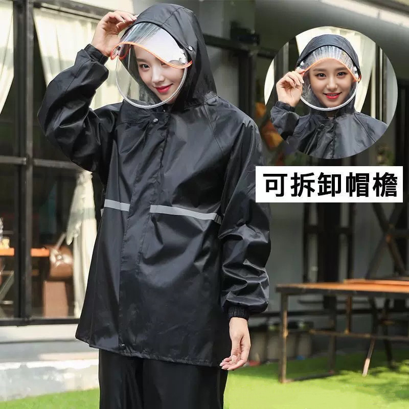 レインコートとレインパンツセット、厚みのある大雨雨よけレインコート、スプリットタイプ、男性用サイクリング作業、屋外建設現場のテイクアウトライダー|undefined