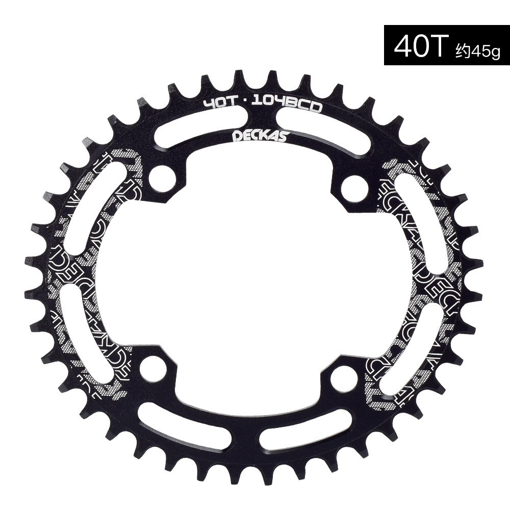 Plato único DECKAS para bicicleta de montaña, 104BCD 32/34/36/38T, dientes positivos y negativos