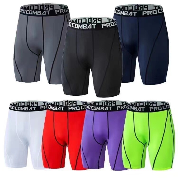 Men's Sports Tight Shorts Fitness Pants Basketball Football Running Base Compression Quick-drying Pants in stock