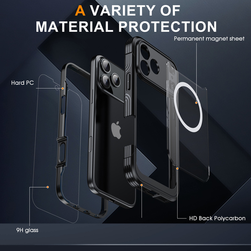 跨境三防手机壳适用苹果iPhone 17ProMax magsafe磁吸抗摔保护壳|undefined
