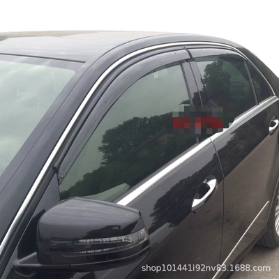 Suitable for Mercedes Rain shield - mercedes-benz-e-w212-swb-2010-2016-pc-with-black-bright-strip-window-rain-and-sun-shield-4-pieces