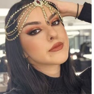 Amazon New Bohemian Style Multi-layer Hair Chain European and American Exotic Style Rhinestone Tassel Forehead Chain