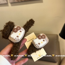【oh oh】秋冬新款可爱kt抓夹卡通少女心好搭ins鲨鱼夹羊羔毛发夹