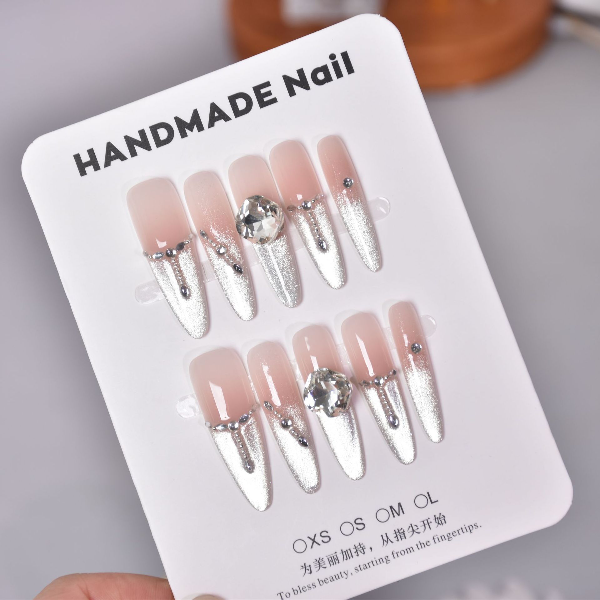 Perro fino largo hecho a mano puro 4.0 desgaste de uñas productos terminados desmontables parches de uñas parches de manicuras inwind