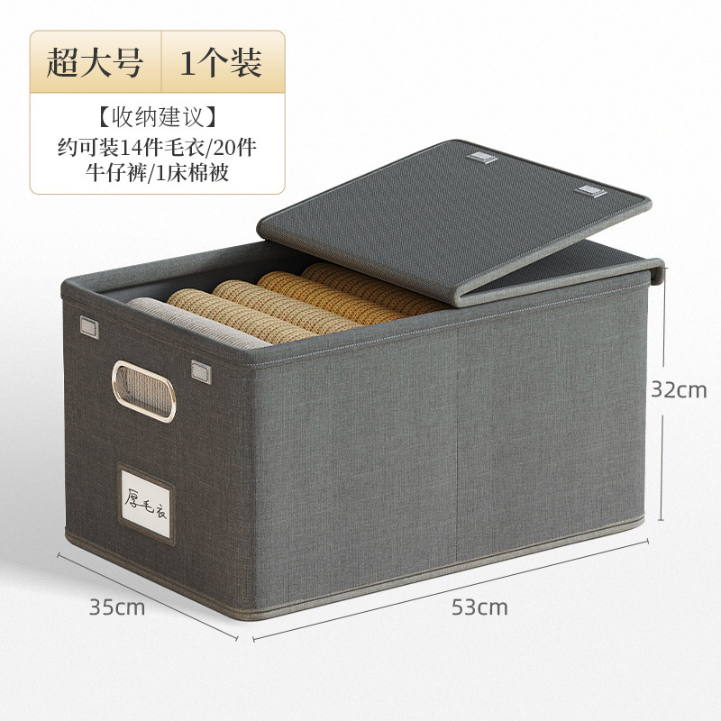 양이온 접이식 뚜껑 보관 상자-대형