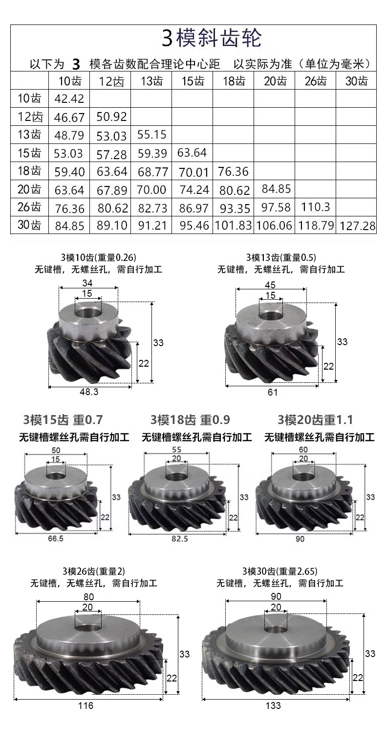 Manufacturer Supplies Off-The-Shelf 45-Degree Helical Gears, Left-Hand Rotation Precision Gears, High-Precision Transmission Gears, and Non-Standard Custom Gears