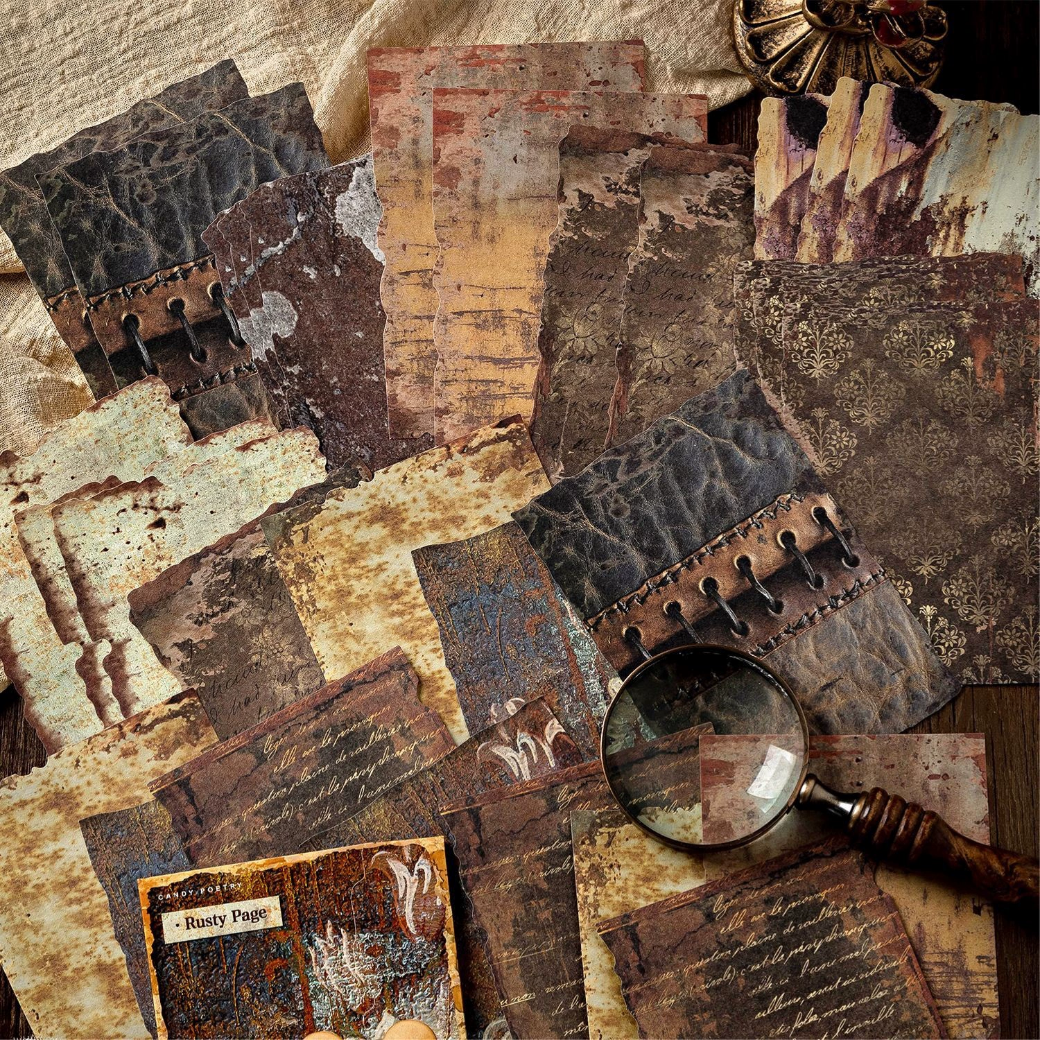 Сахарная поэзия пятнистая ржавчина серия материалов 30 листов ретро ржавчина ручной записи