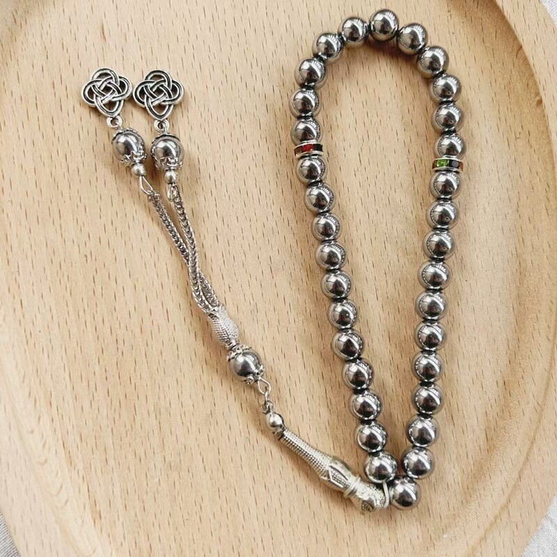 Tasbyha 33 8cm Black Gallstone Rosary Arabic Bracelet Turkish Style