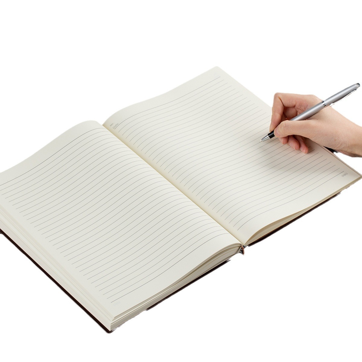 Deli 3306 Oficina de Negocios avanzada Bloc cuaderno de notas de cuero extra-grande engrosada reunión cuaderno