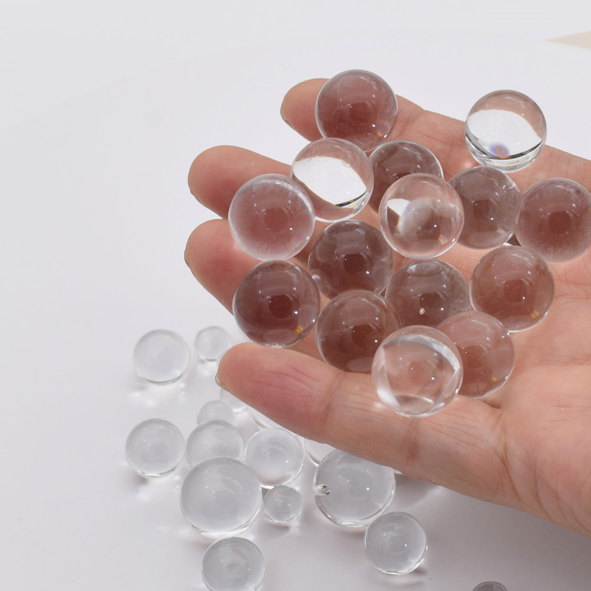 Acrylic 4MM-25MM transparent non-hole round beads solid beads DIY cream glue mobile phone shell clothing decoration beads