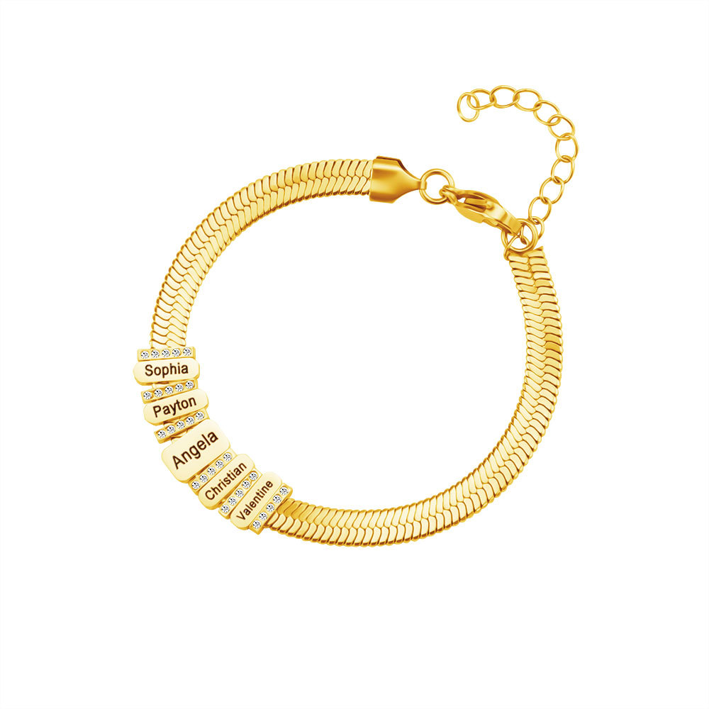 Moda transfronteriza europea y americana todo-fósforo serpiente plana diamante pulsera nicho diseño pulsera moda todo-fósforo pulsera joyería