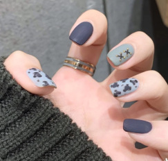 Puntas de uñas postizas de estilo europeo y americano, piezas de uñas desmontables de longitud media, uñas usables, puntas de uñas puras y elegantes.