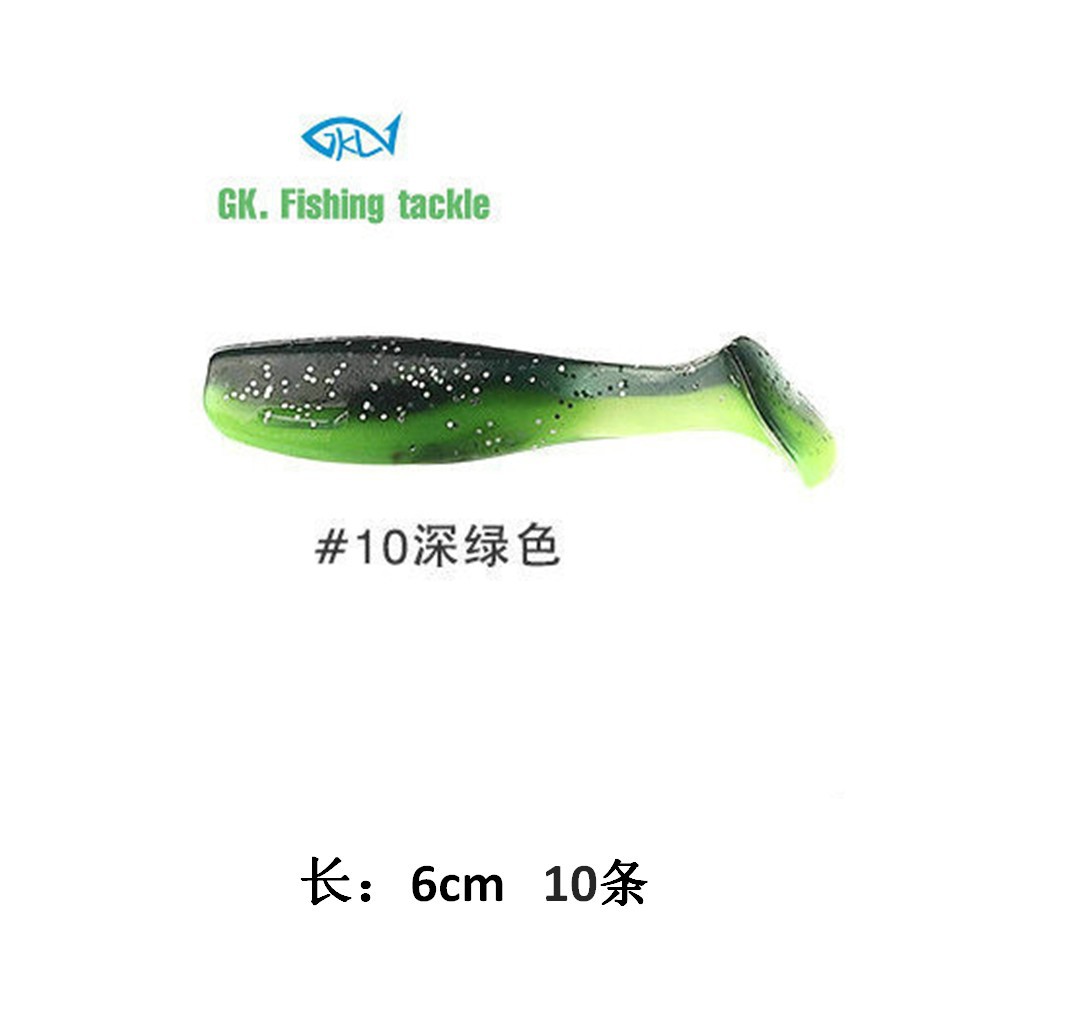 5 PCS Small Paddle Tail Fishing Lures Soft Baits Bass Trout Fresh Water Fishing Lure