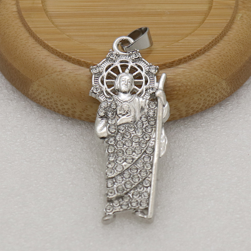 1 Piece Alloy Zircon Human Pendant display picture 4
