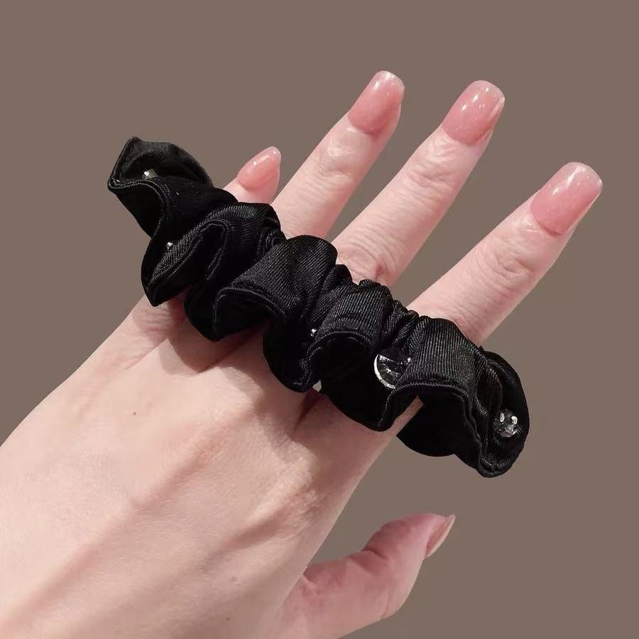 Satin Scrunchie For Women Elastic Hair Tie Ponytail Holder_voghion.com
