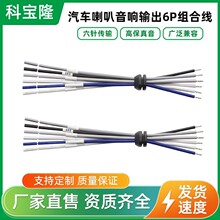 1007-18AWG汽车喇叭音响输出连接延长线车载音箱组合6p音频线