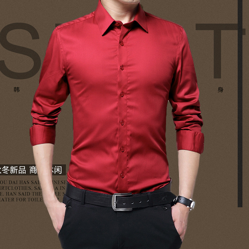 Autumn men's long sleeved shirts, formal attire, professional wholesale, thin style shirts, long sleeved men's slim fit men's shirt trend