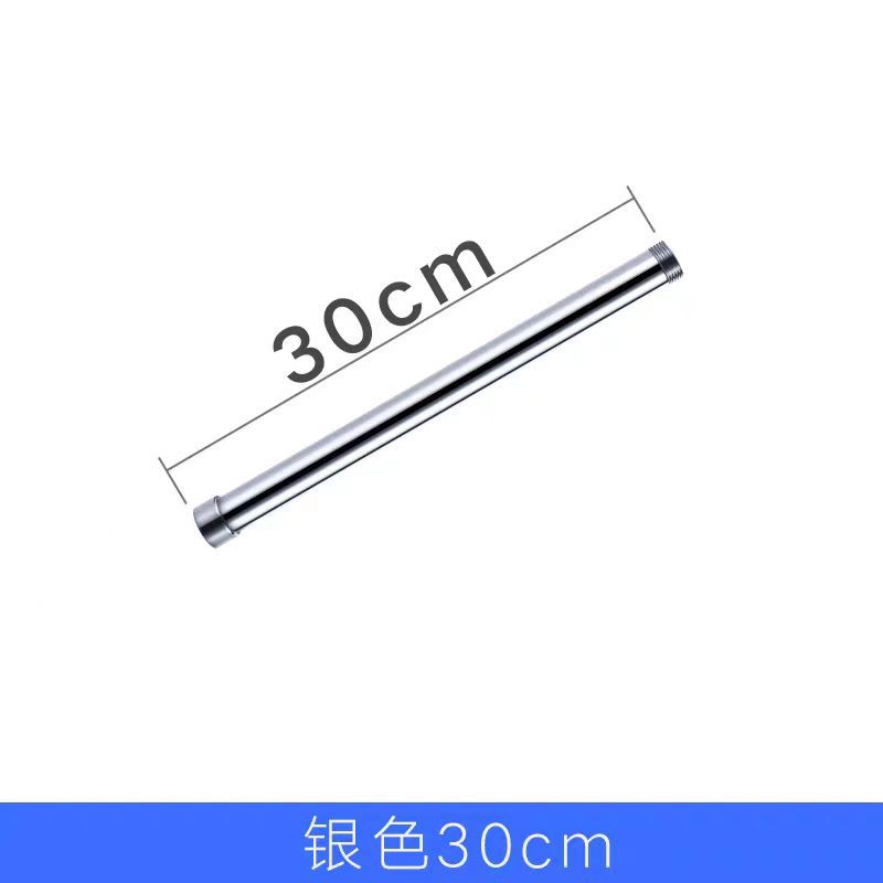 A gun gray shower head extension rod straight pipe extension connection pipe top spray high black and white stainless steel lifting rod details Picture
